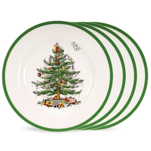 Christmas Tree Salad Plates Set of 4 image number null